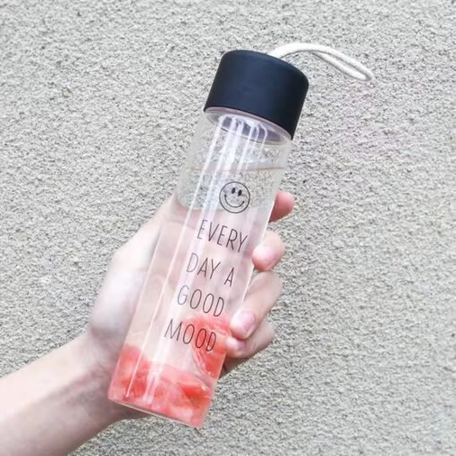 Sports Water Bottle 4-color lid Frosted Cup