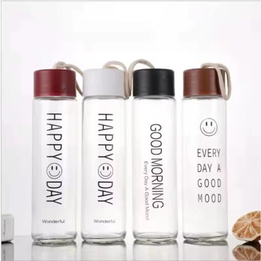 Sports Water Bottle 4-color lid Frosted Cup