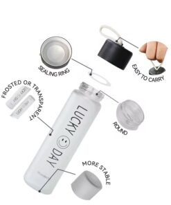 Sports Water Bottle 4-color lid Frosted Cup