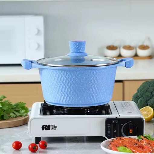Aluminum Alloy Combination Cookware Set Special Flat Bottomed Soup Pot Milk Pot Frying Pan for Open Flame Stove