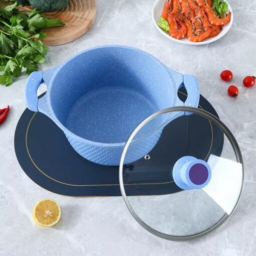 Aluminum Alloy Combination Cookware Set Special Flat Bottomed Soup Pot Milk Pot Frying Pan for Open Flame Stove