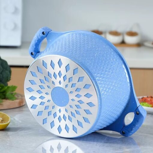 Aluminum Alloy Combination Cookware Set Special Flat Bottomed Soup Pot Milk Pot Frying Pan for Open Flame Stove