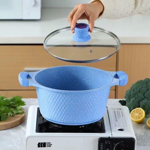 Aluminum Alloy Combination Cookware Set Special Flat Bottomed Soup Pot Milk Pot Frying Pan for Open Flame Stove