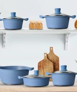 Aluminum Alloy Combination Cookware Set Special Flat Bottomed Soup Pot Milk Pot Frying Pan for Open Flame Stove