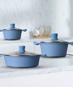 Aluminum Alloy Combination Cookware Set Special Flat Bottomed Soup Pot Milk Pot Frying Pan for Open Flame Stove