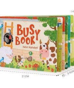 6 Pages Montessori Sensory Educational Toys Alphabet Animal Early Education Kids Learning Busy Book