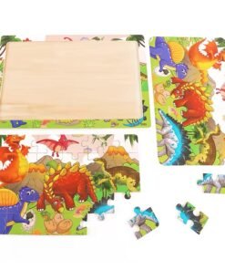 New Arrival Montessori Animal Travel Wooden Jigsaw Puzzle Board 30-Piece Toddler Learning Toys