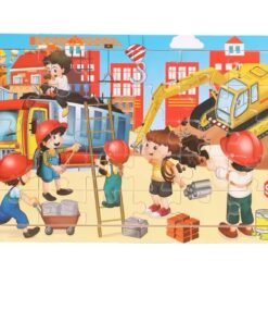 New Arrival Montessori Animal Travel Wooden Jigsaw Puzzle Board 30-Piece Toddler Learning Toys