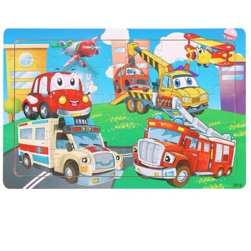 New Arrival Montessori Animal Travel Wooden Jigsaw Puzzle Board 30-Piece Toddler Learning Toys