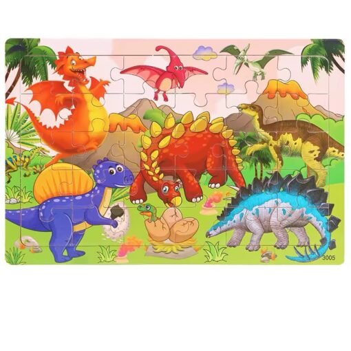 New Arrival Montessori Animal Travel Wooden Jigsaw Puzzle Board 30-Piece Toddler Learning Toys