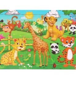 New Arrival Montessori Animal Travel Wooden Jigsaw Puzzle Board 30-Piece Toddler Learning Toys