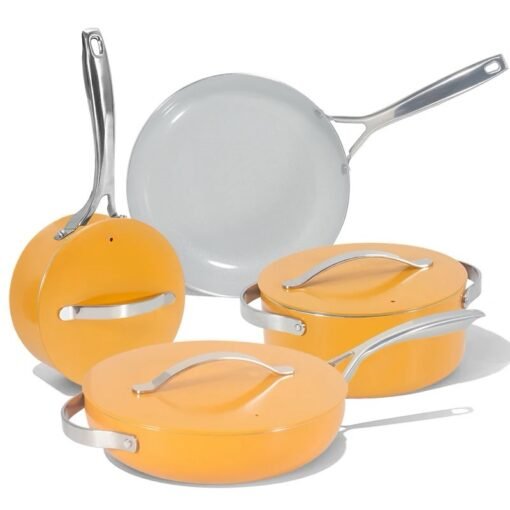 7 Pcs Non Stick Cooking Set Frying Pans Saucepans Pots and Pans Set Induction Kitchen Cookware Set
