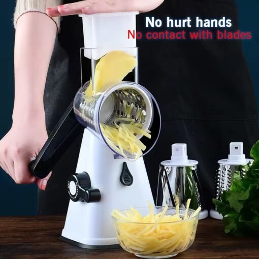 Manual Kitchen Household 3-in-1 Hand Cutting Tools Vegetable Fruit Chopper Tool Peeler Stainless Steel