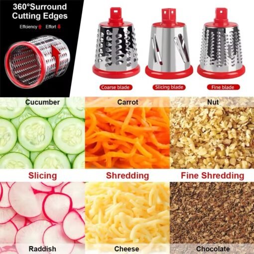 Manual Kitchen Household 3-in-1 Hand Cutting Tools Vegetable Fruit Chopper Tool Peeler Stainless Steel