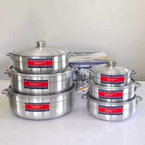 Quality Aluminum cookware set 12PCS Die Cast Casserole Forged Big Kitchenware cooking Soup Pot Set