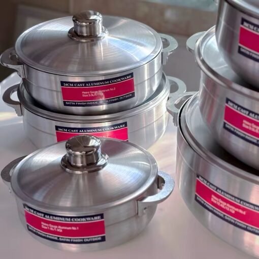 Quality Aluminum cookware set 12PCS Die Cast Casserole Forged Big Kitchenware cooking Soup Pot Set