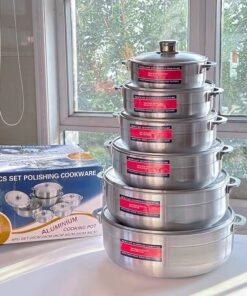 Quality Aluminum cookware set 12PCS Die Cast Casserole Forged Big Kitchenware cooking Soup Pot Set