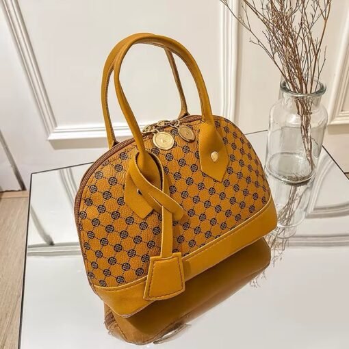 New Designer Mini Cute Print Pu Leather Shell Shape Hand Bag Purse Messenger Crossbody