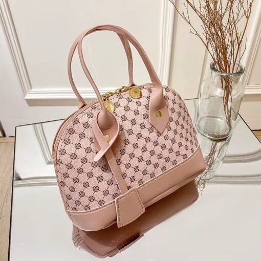 New Designer Mini Cute Print Pu Leather Shell Shape Hand Bag Purse Messenger Crossbody