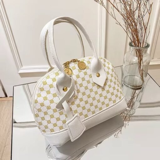 New Designer Mini Cute Print Pu Leather Shell Shape Hand Bag Purse Messenger Crossbody