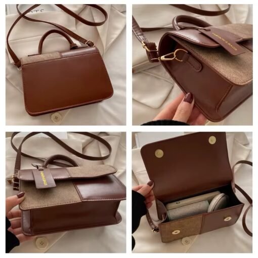 2025 New Woman's Handbags Stitching Color Lady's Shoulder Bags Fashion Woman's Crossbody Bags