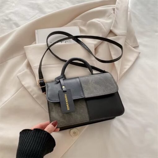 2025 New Woman's Handbags Stitching Color Lady's Shoulder Bags Fashion Woman's Crossbody Bags