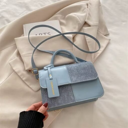2025 New Woman's Handbags Stitching Color Lady's Shoulder Bags Fashion Woman's Crossbody Bags
