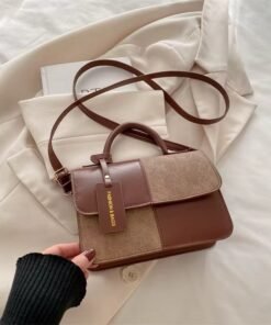 2025 New Woman's Handbags Stitching Color Lady's Shoulder Bags Fashion Woman's Crossbody Bags