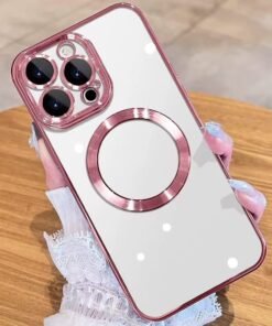 Electroplate wireless charging phone case for iphone tpu magnetic phone case for iphone 16 15 14 13 12 11 Pro max