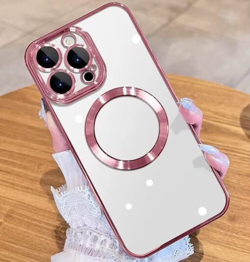 Electroplate wireless charging phone case for iphone tpu magnetic phone case for iphone 16 15 14 13 12 11 Pro max