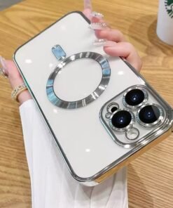 Electroplate wireless charging phone case for iphone tpu magnetic phone case for iphone 16 15 14 13 12 11 Pro max