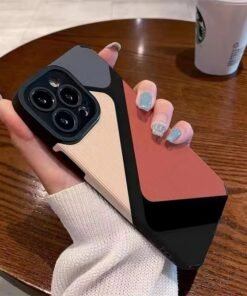 Stylish Striped iPhone Case with Color Block Design for iphone 16 15 14 Pro Max, iPhone 12/13/11 Full Cover, 7/8 Plus