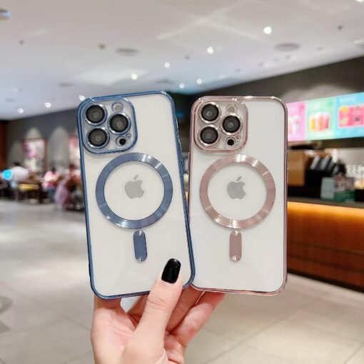Electroplate wireless charging phone case for iphone tpu magnetic phone case for iphone 16 15 14 13 12 11 Pro max