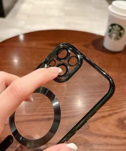 Electroplate wireless charging phone case for iphone tpu magnetic phone case for iphone 16 15 14 13 12 11 Pro max