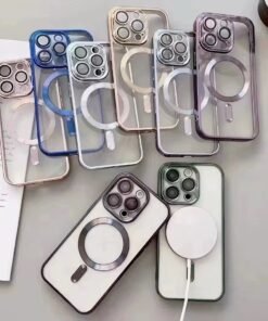 Electroplate wireless charging phone case for iphone tpu magnetic phone case for iphone 16 15 14 13 12 11 Pro max