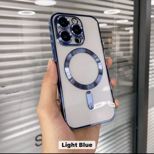 Electroplate wireless charging phone case for iphone tpu magnetic phone case for iphone 16 15 14 13 12 11 Pro max
