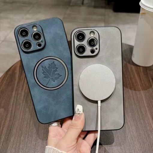High Quality Lens Glass Protector Magnetic Mobile Phone Case For iPhone 11 12 13 14 15 16 Pro Max Leather Phone Cover