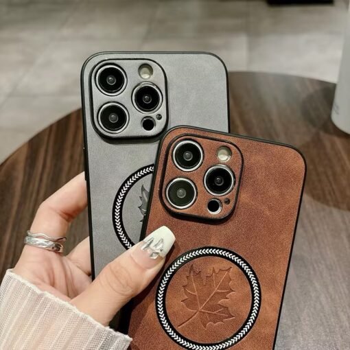 High Quality Lens Glass Protector Magnetic Mobile Phone Case For iPhone 11 12 13 14 15 16 Pro Max Leather Phone Cover