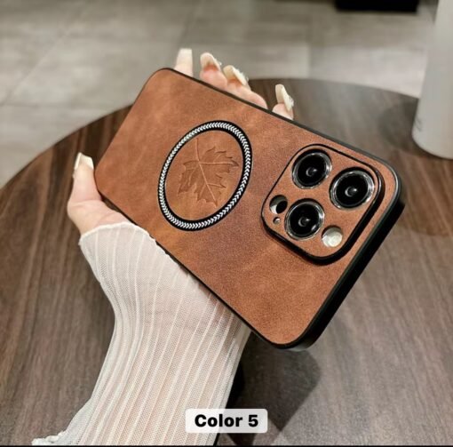 High Quality Lens Glass Protector Magnetic Mobile Phone Case For iPhone 11 12 13 14 15 16 Pro Max Leather Phone Cover
