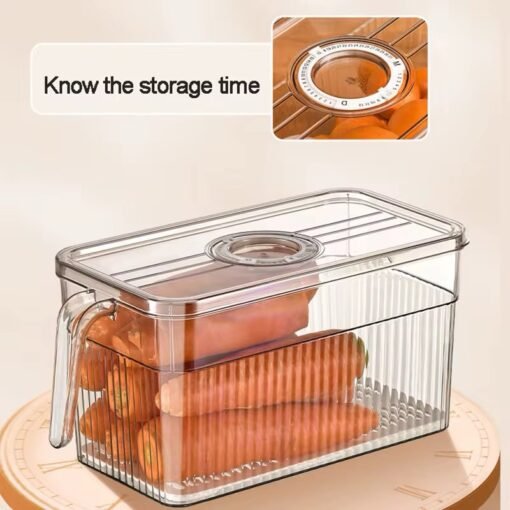 Kitchen Fresh Clear Plastic Storage Box Fridge Refrigerator Organizer Food Fruits Vegetable Storage Container With Lid