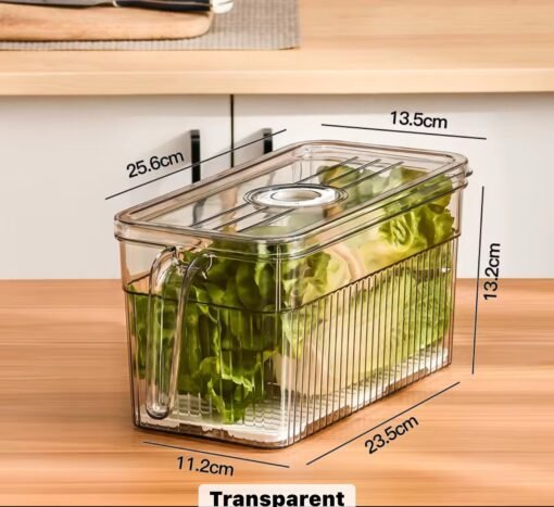Kitchen Fresh Clear Plastic Storage Box Fridge Refrigerator Organizer Food Fruits Vegetable Storage Container With Lid