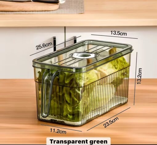 Kitchen Fresh Clear Plastic Storage Box Fridge Refrigerator Organizer Food Fruits Vegetable Storage Container With Lid