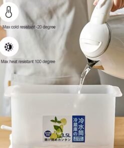 TS Large Capacity Refrigerator Beverage Bucket Simple Household Tea and Fruit Infuser Pitcher with Tap Cold Brew Bottle