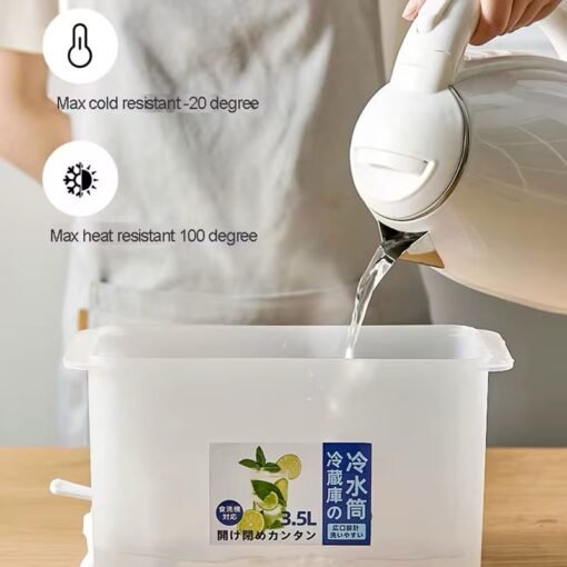 TS Large Capacity Refrigerator Beverage Bucket Simple Household Tea and Fruit Infuser Pitcher with Tap Cold Brew Bottle