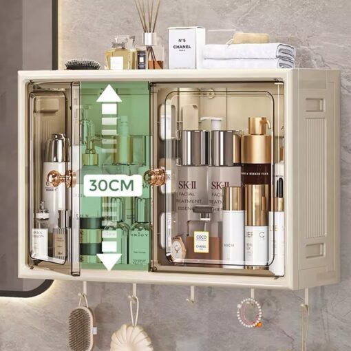 Pp Material Plastic Drawer Foldable Bathroom Storage Cabinet Over Toilet With Hooks Kitchen Spices Storage Cabinets