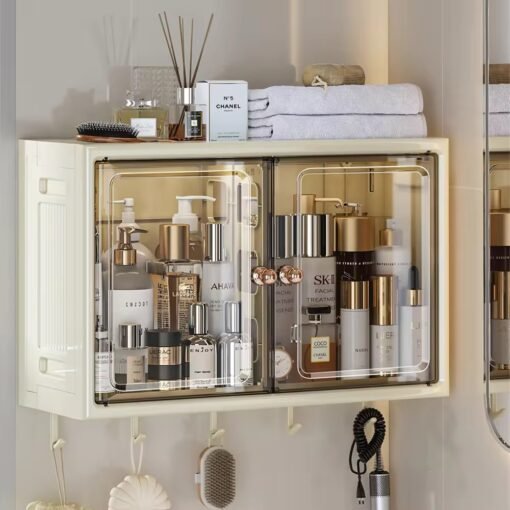 Pp Material Plastic Drawer Foldable Bathroom Storage Cabinet Over Toilet With Hooks Kitchen Spices Storage Cabinets