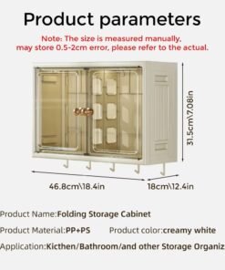 Pp Material Plastic Drawer Foldable Bathroom Storage Cabinet Over Toilet With Hooks Kitchen Spices Storage Cabinets