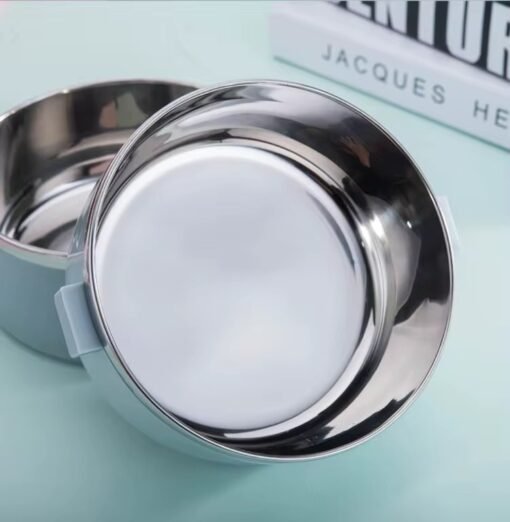 Portable 3 Layer Lunch Round Bento box Airtight Stainless Steel Lunch Box For Kids