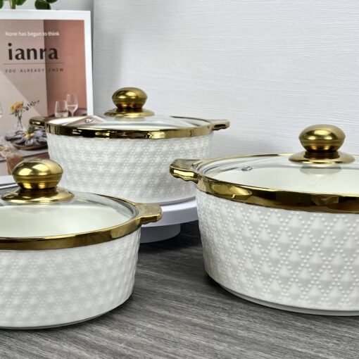 Elegant Ceramic Soup Pot Quality ceramic Pot Set