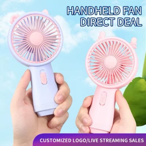 Cute Fashion Cartoon Portable Usb Charge Fan Portable Rechargeable Kawaii Anime Fan Air Cooler Small Gift Mini Fans
